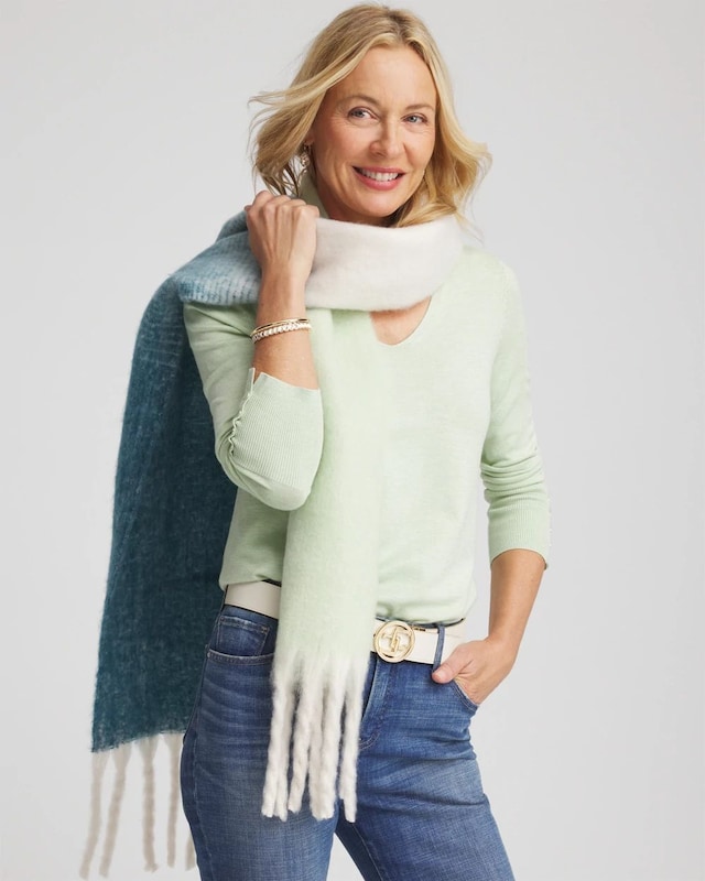 Cozy Ombre Oblong Scarf - image 3